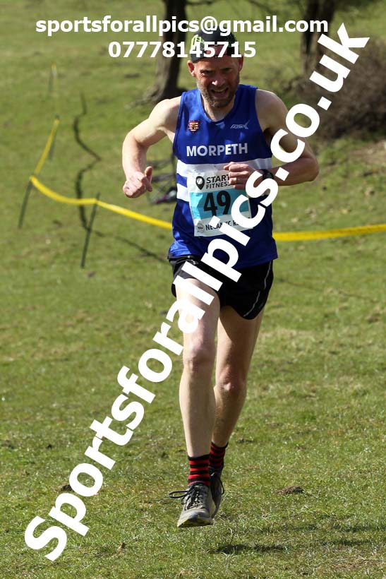 Masters men 2021 NECAA Cross Country Relays, Thornley Farm, Peterlee, Saturday, April 10th. Photo: David T. Hewitson/Sports for All Pics